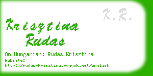 krisztina rudas business card